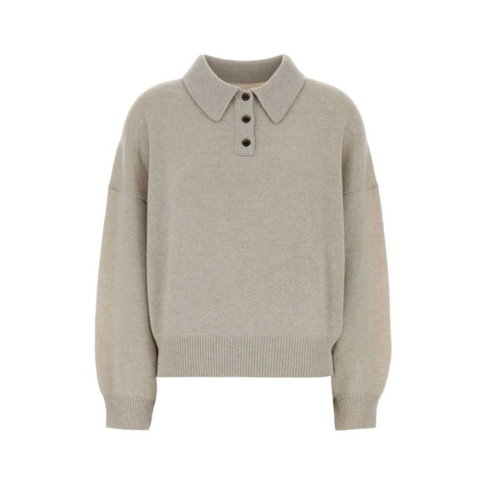 Lisa Yang Women Sand Cashmere Etta Polo Shirt